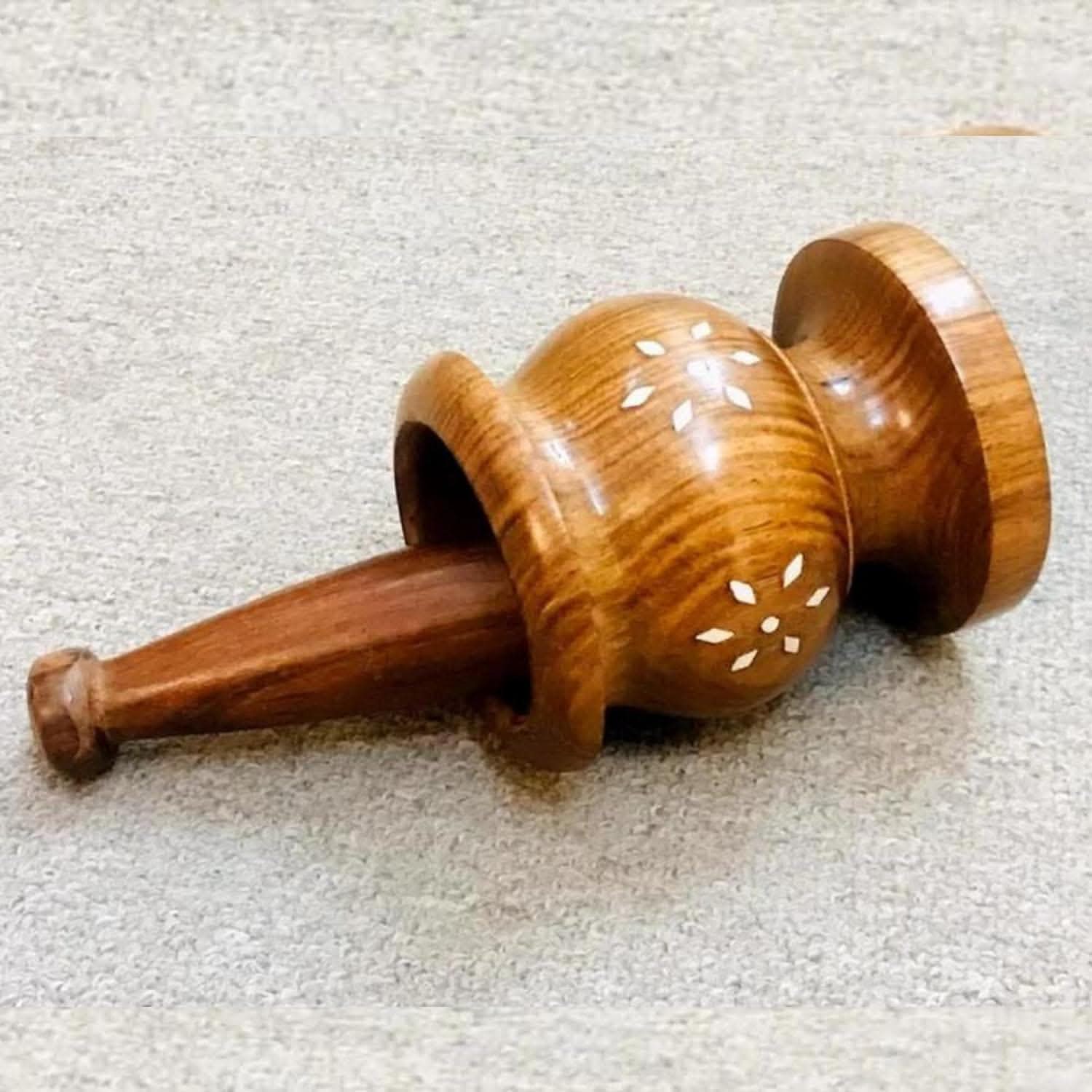 Santarms Wooden Okhli (Polished Rosewood)