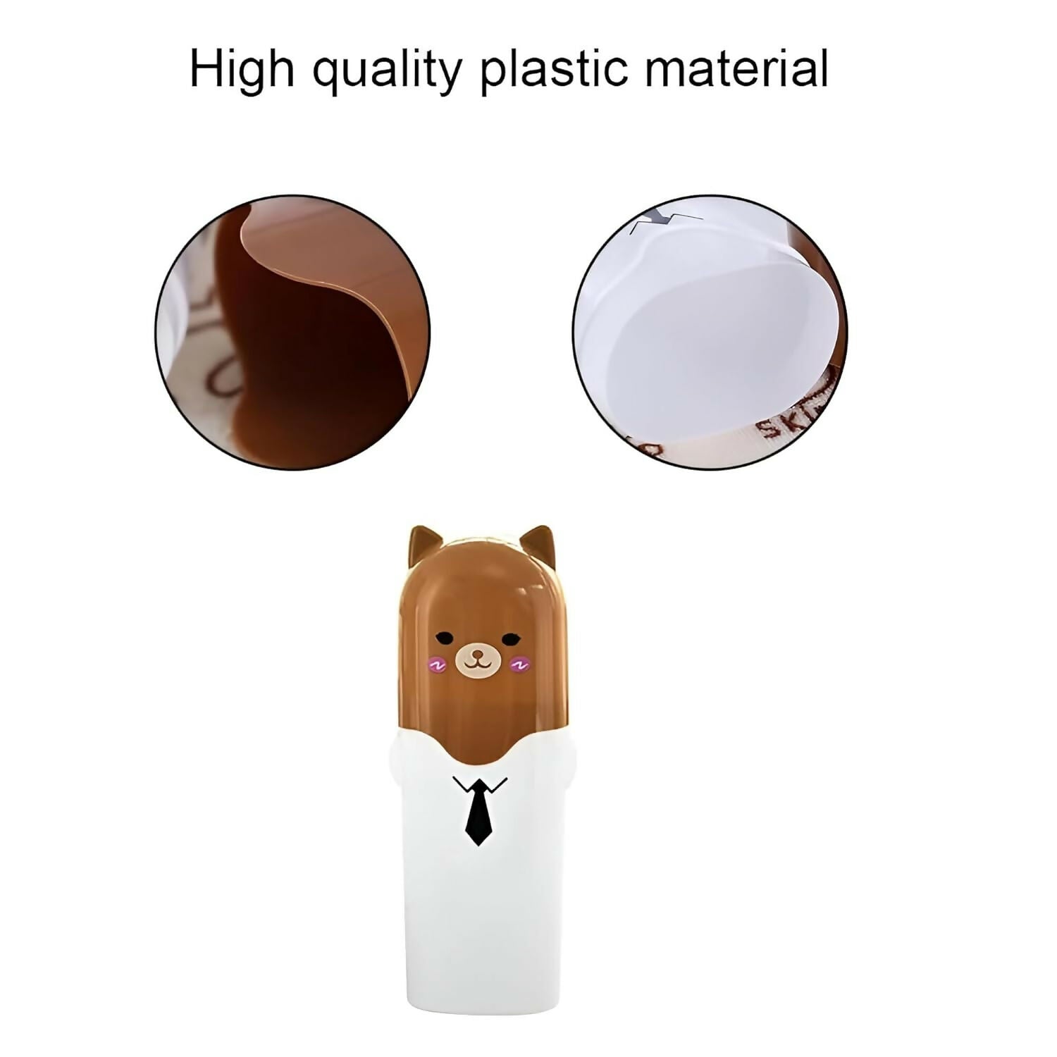 Portable Cartoon Toothbrush Holder for Cute Travel & Camping Storage Case for Bathroom Use