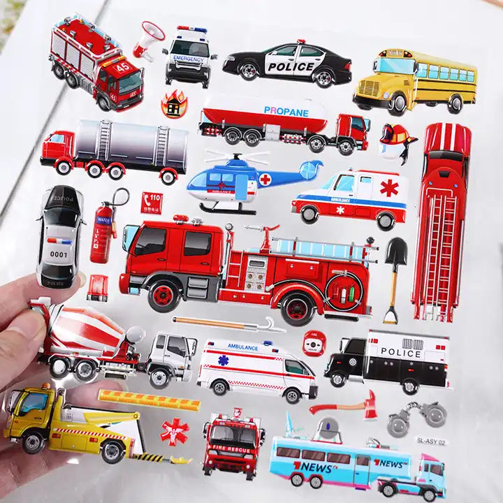 3D Educational Puffy Sticker  (Pack of 2 Sheets)