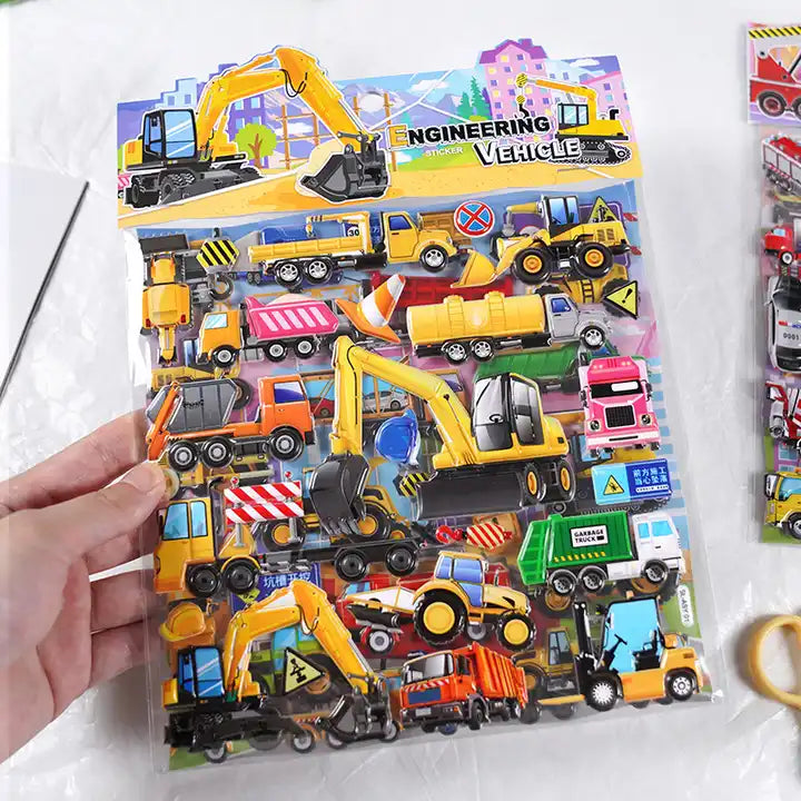 3D Educational Puffy Sticker  (Pack of 2 Sheets)