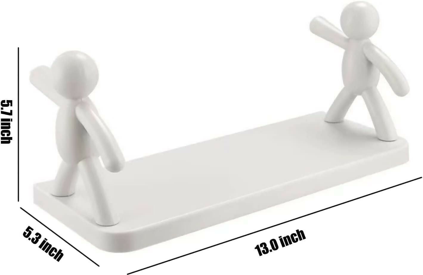Bathroom Storage Hook Rack & Multipurpose Shelf (Pack of 1)