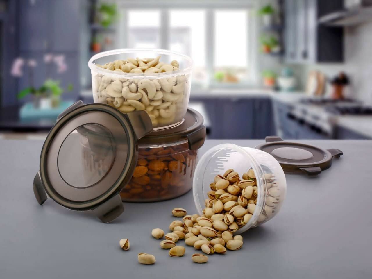 3-Piece Airtight Food Storage Set (2400ml-1400ml-700ml)
