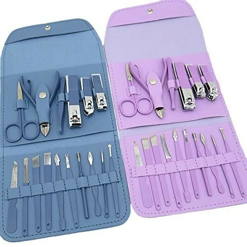 Nail Clippers & Manicure Tools Set 16Pcs with Scissors, Ear Spoon & Cutters