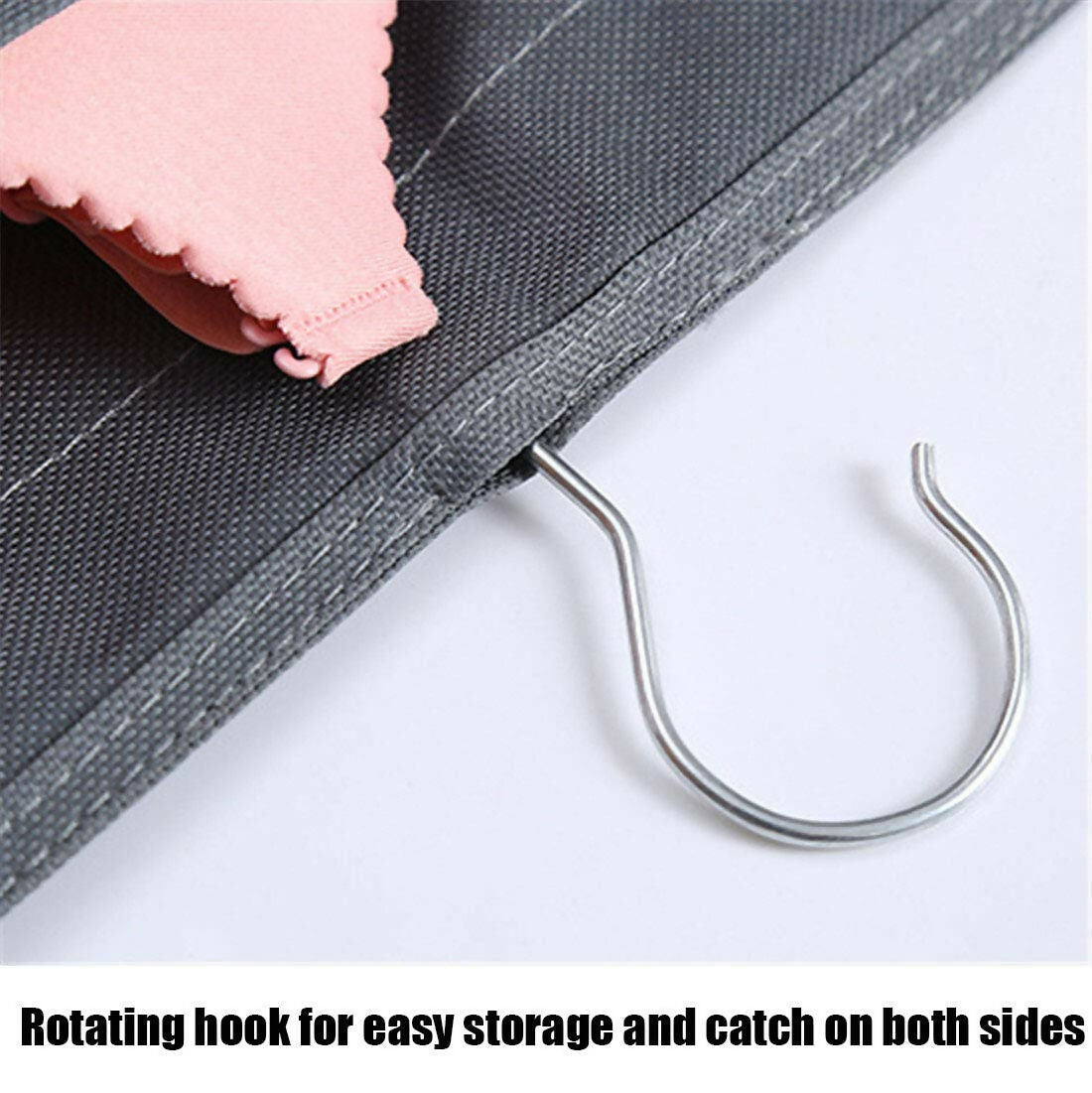 Dual-Sided Hanging Closet Organizer with 30 Mesh Pockets