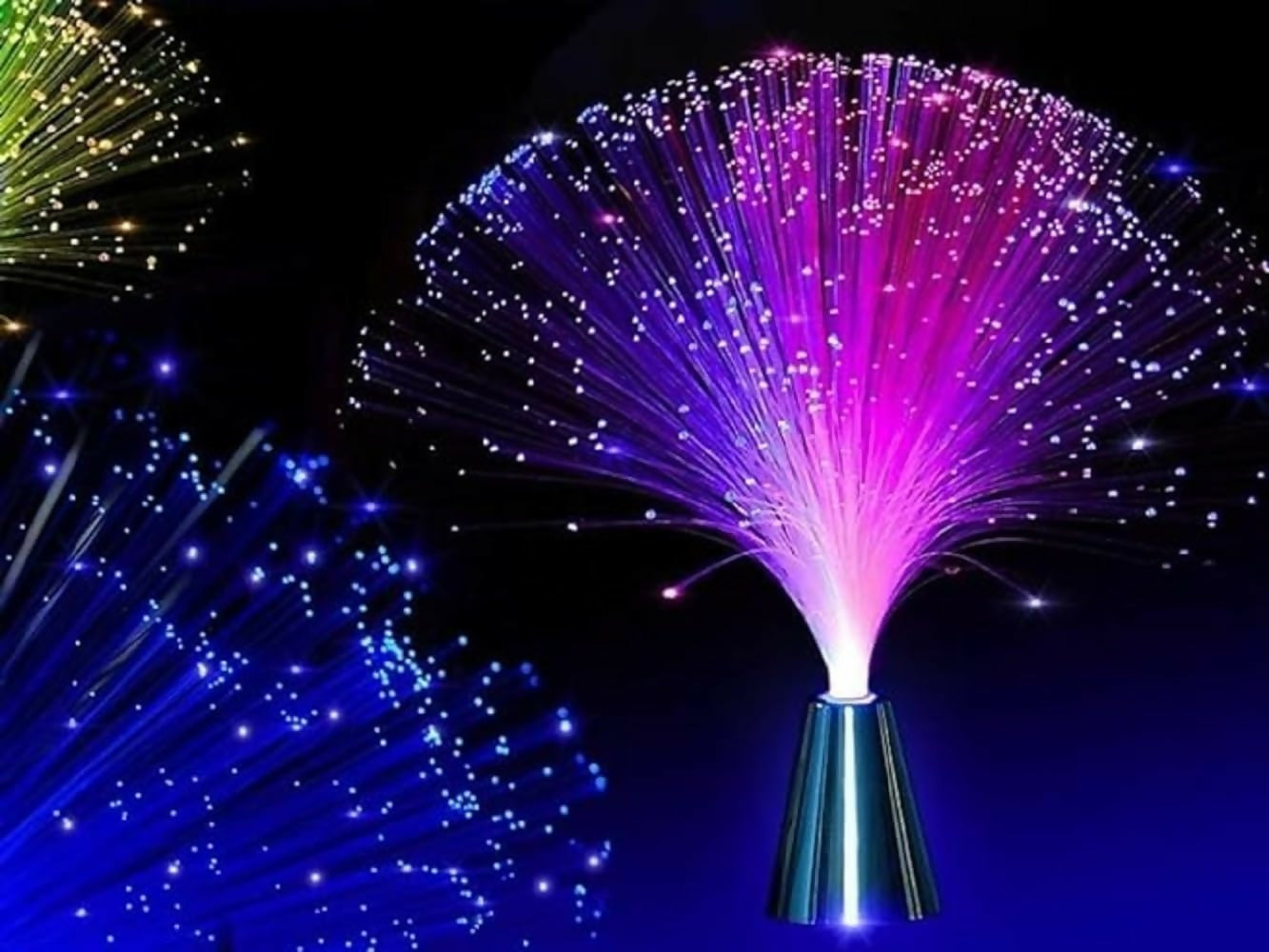 Color Changing Sensory Fiber Optic LED Lamp - Battery Powered