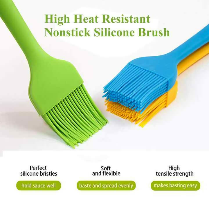 Heat-Resistant Silicone Oil Brush (Pack of 2)