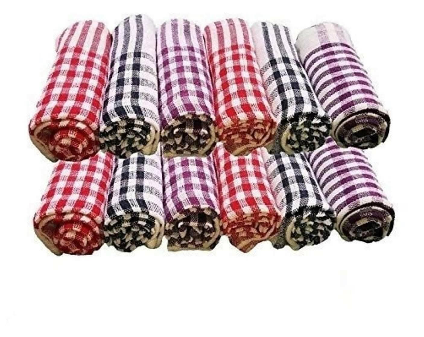 Kitchen Napkin/Cleaning Cloth/Table Wipe (Pack of 12 with Multicolour)