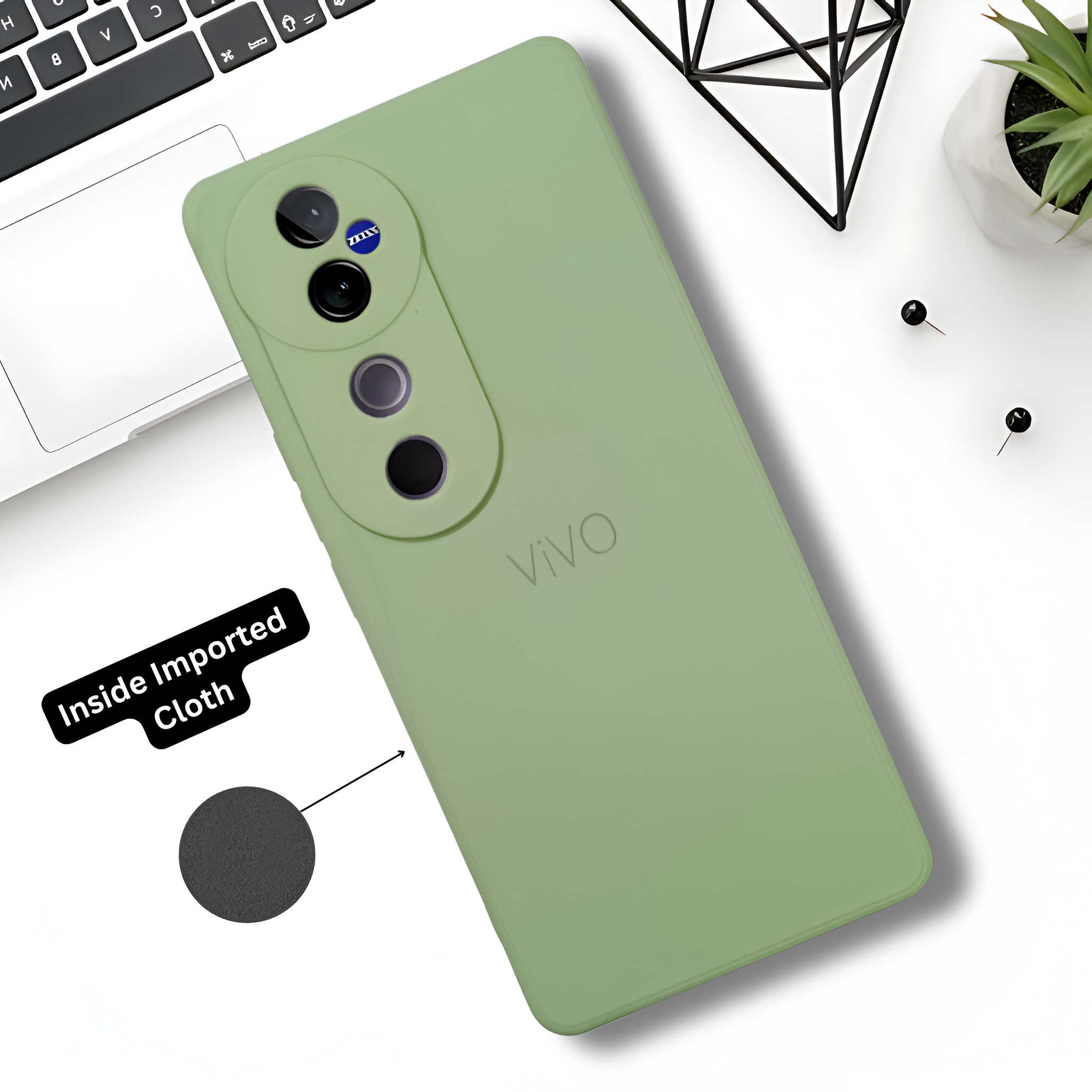 Light Green Candy silicone Case for Vivo V40