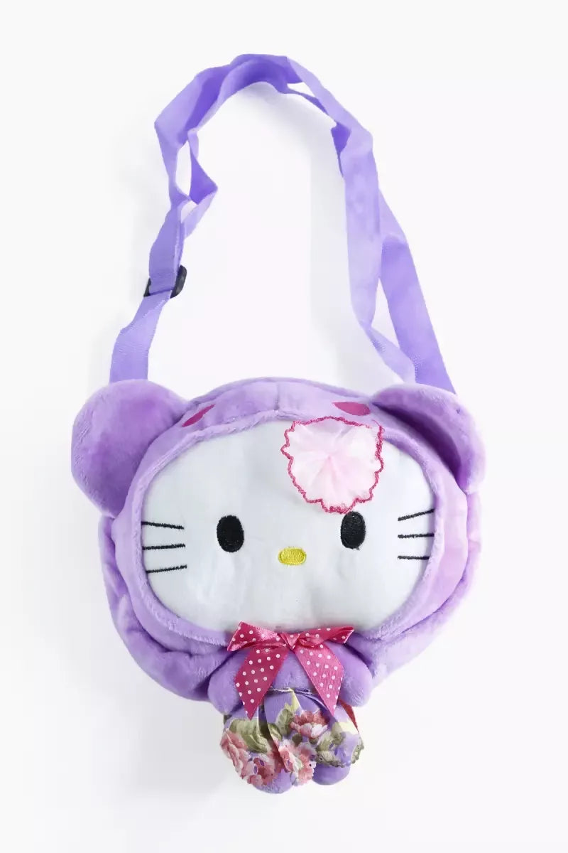 Hello Kitty Sling Bag For Girls - Lavender