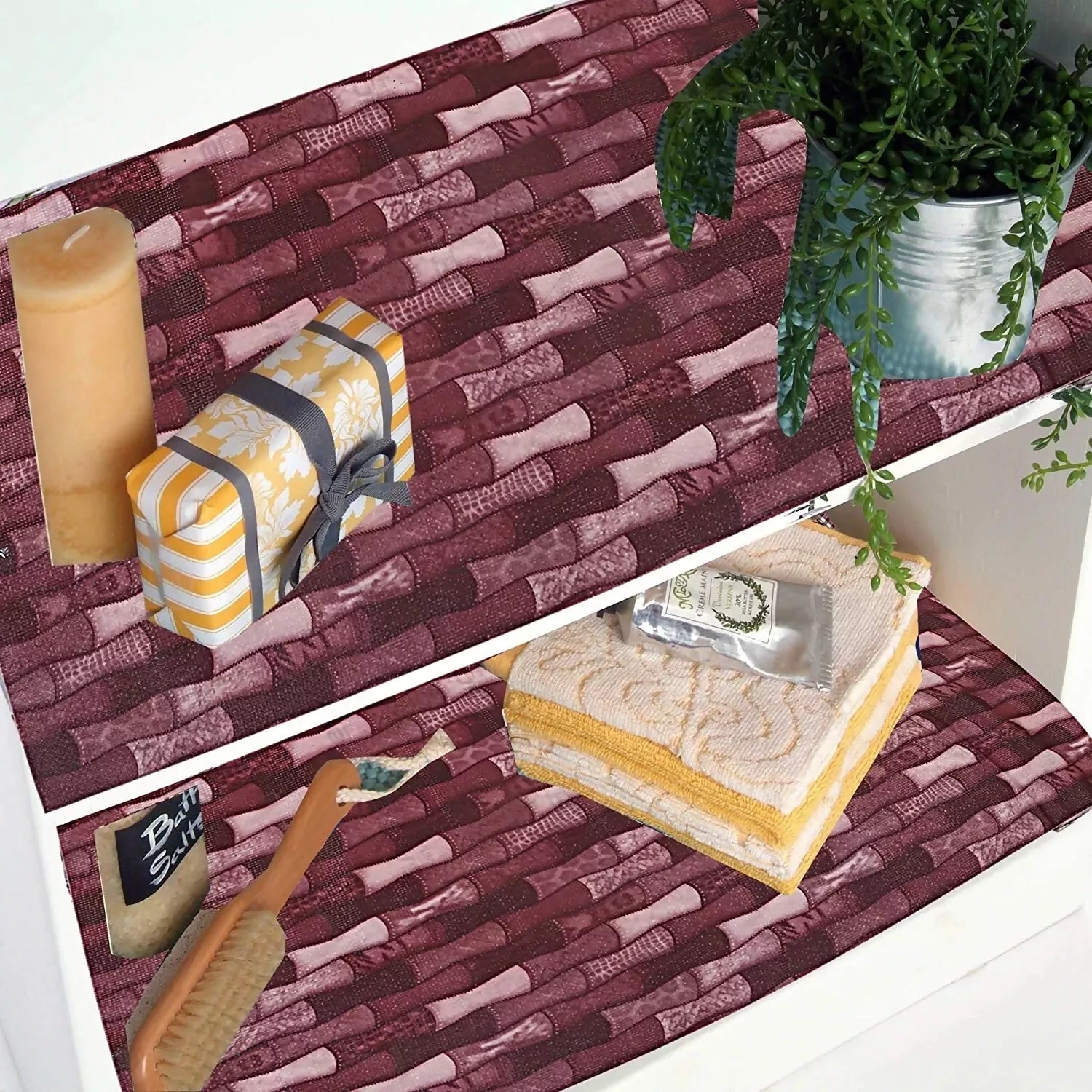 Mopak Decor Shelf Liner used for Wardrobe kitchen cabinet Drawer Slab Roll - (Purple)