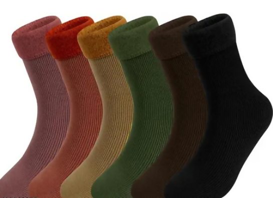 Warm Velvet Fur Socks for Men & Women (6 Pair)