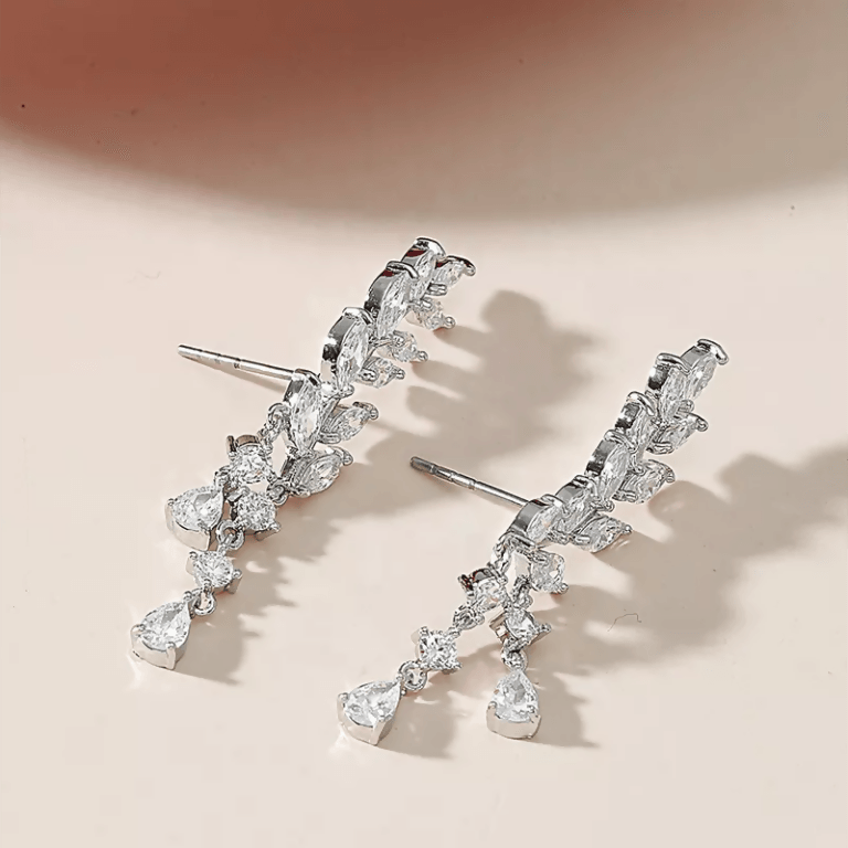 Leaf silver stud earring (2 pairs)