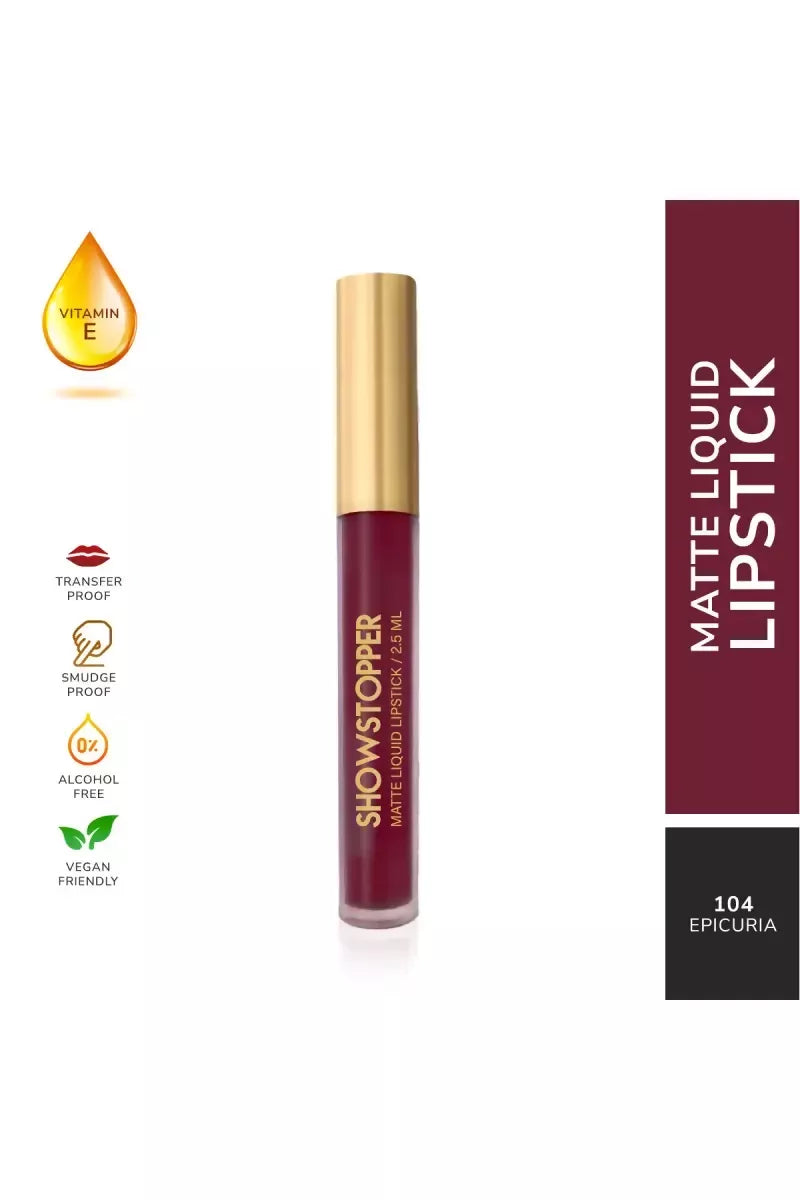 Neyah Show Stopper Matte Liquid Lipstick - 2.4gm (Epicuria)