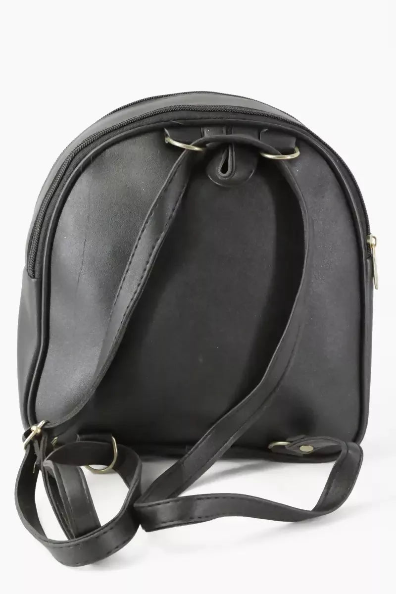 Girl's Sequin Shoulder Backpack - Black