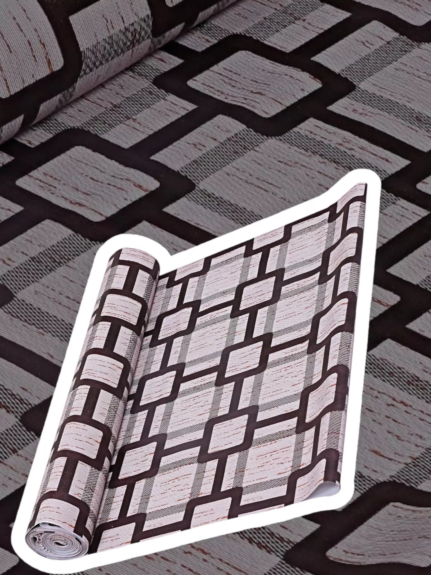 Mopak Decor Shelf Liner used for Wardrobe kitchen cabinet Drawer Slab Roll - (Brown)