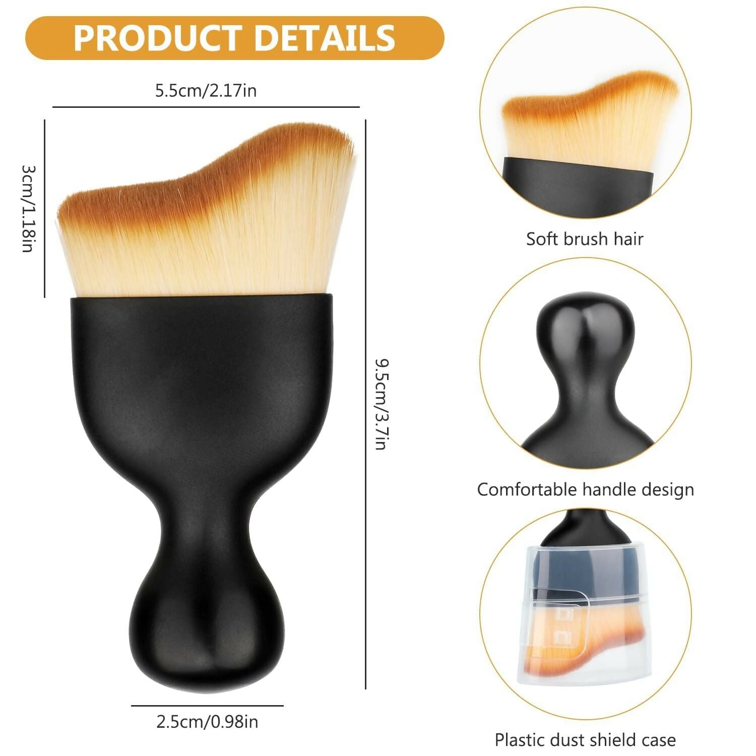 Multipurpose Cleaning Brush for Car Interior, AC Vents, Dashboard, PC, Laptop Keyboard, and Electronics