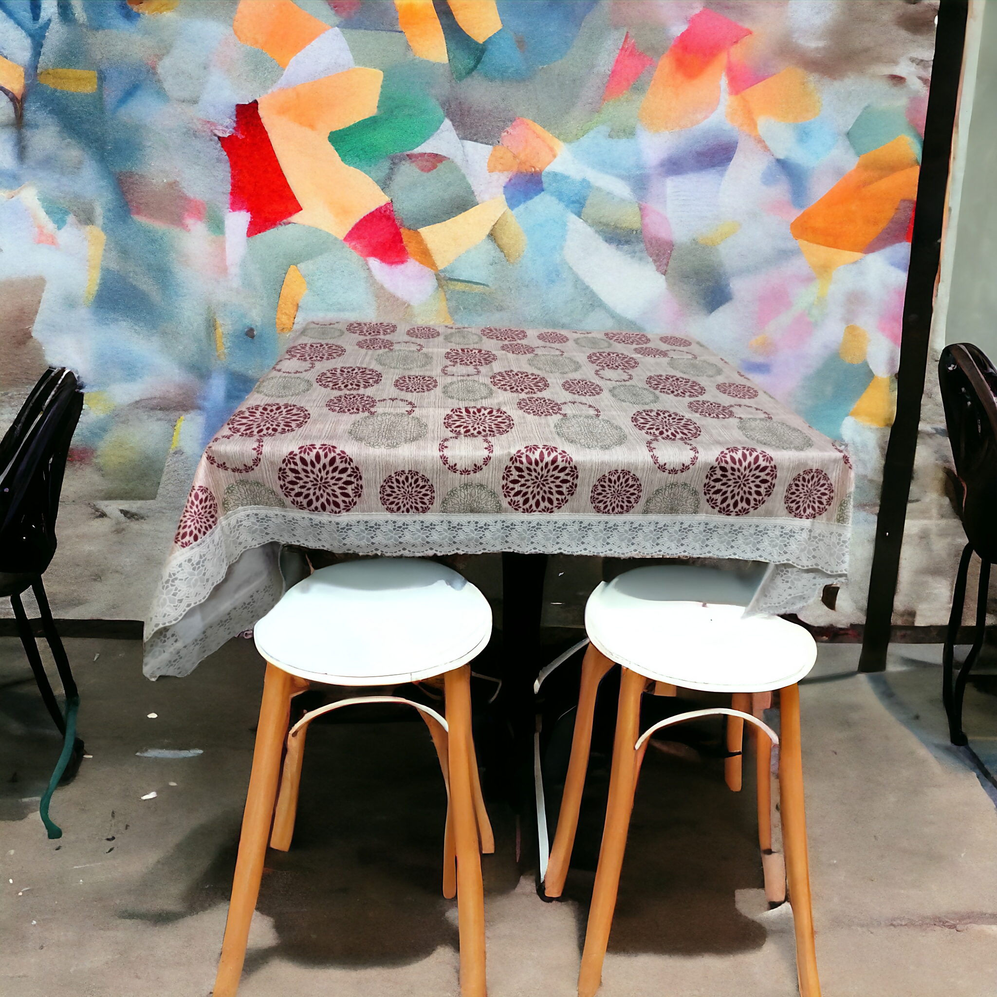 Classic Brown Green 3D Table Covers – Small & Large (40x60 & 60x90) Inches