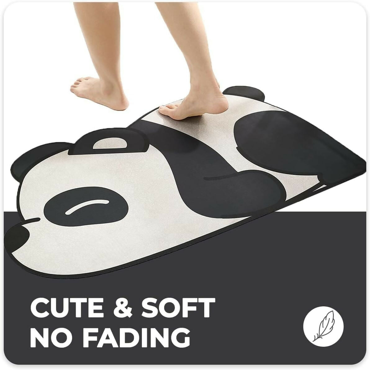 Non-Slip Panda Design Bathroom Rug