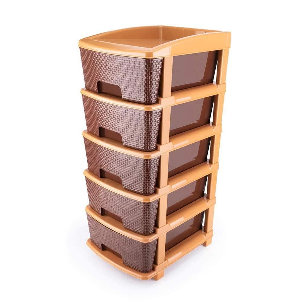 5-Tier Plastic Modular Drawer System