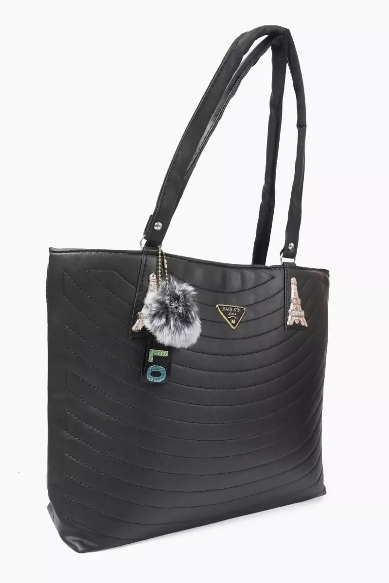 Voguish Fancy Hand Bag for Women - Black