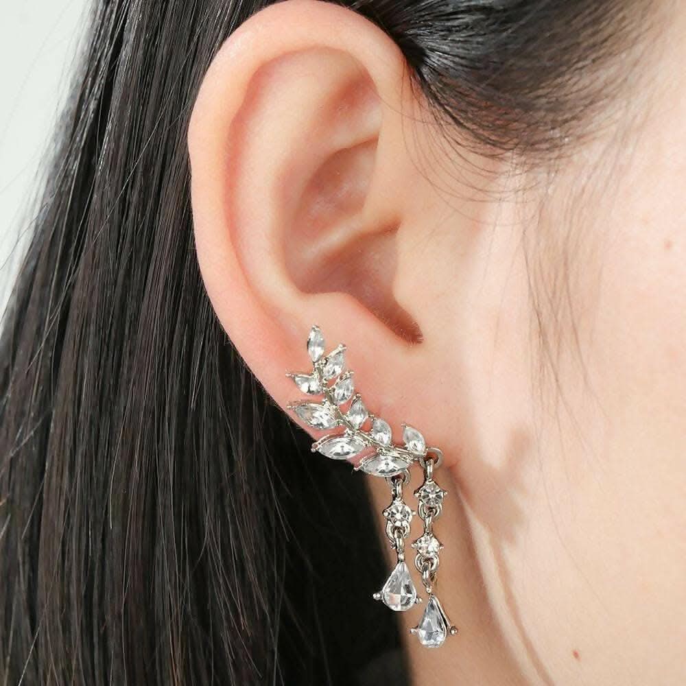Leaf silver stud earring (2 pairs)