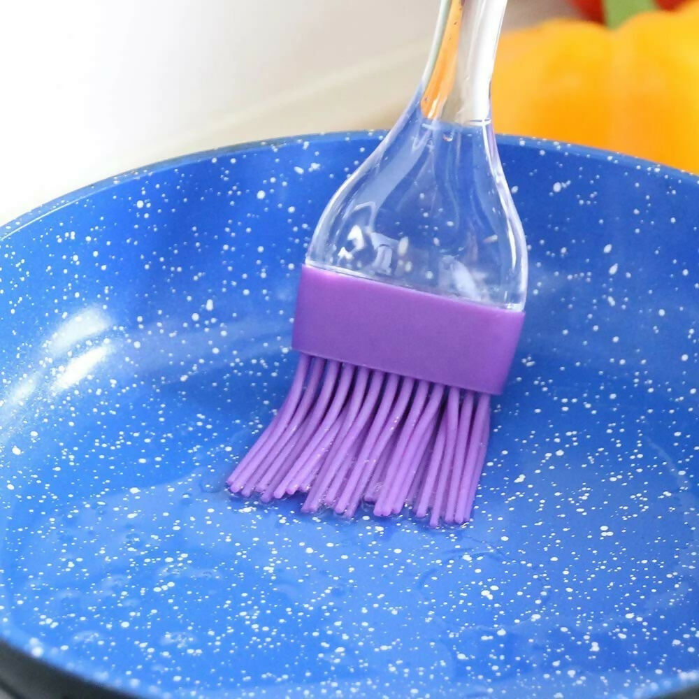 Silicone Flat Pastry & Oil Cooking Brush (Multi-Color)