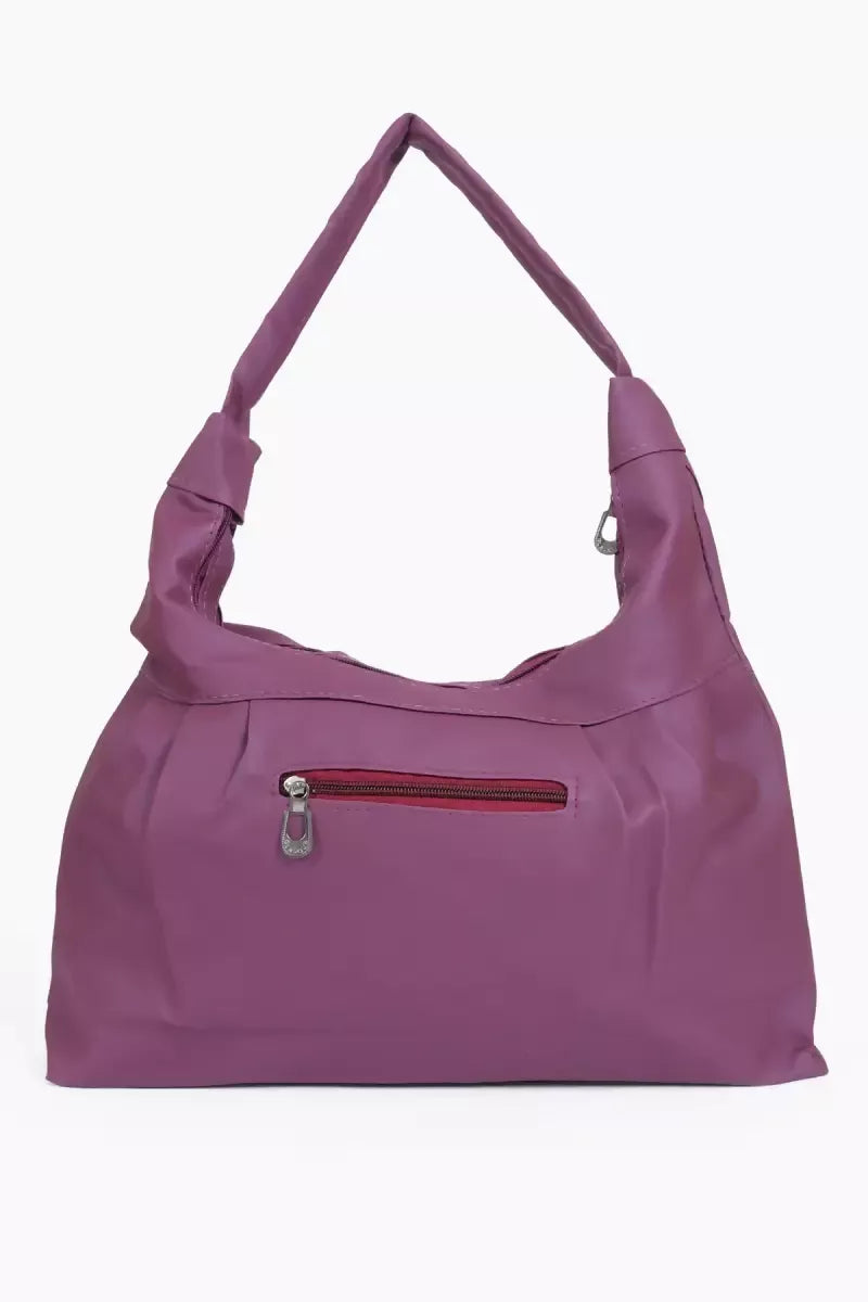 Women’s Casual Solid Hand Bag - Wine