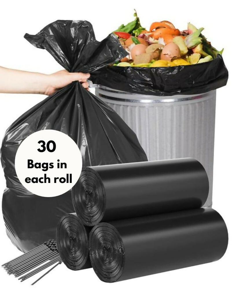 Clean Pride Garbage Bags 19 x 21 Inches with Easy-Tie Strings