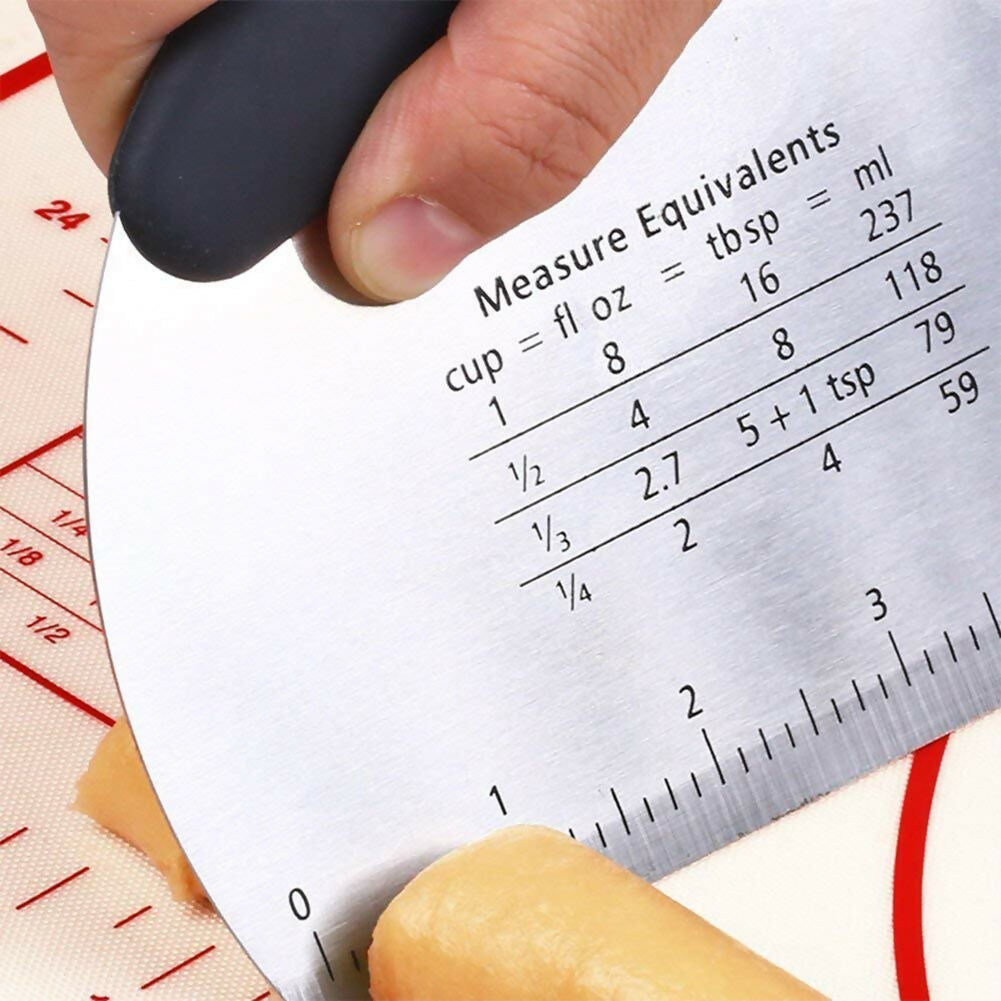 P-Plus International Multi-Purpose Stainless Steel Dough Scraper