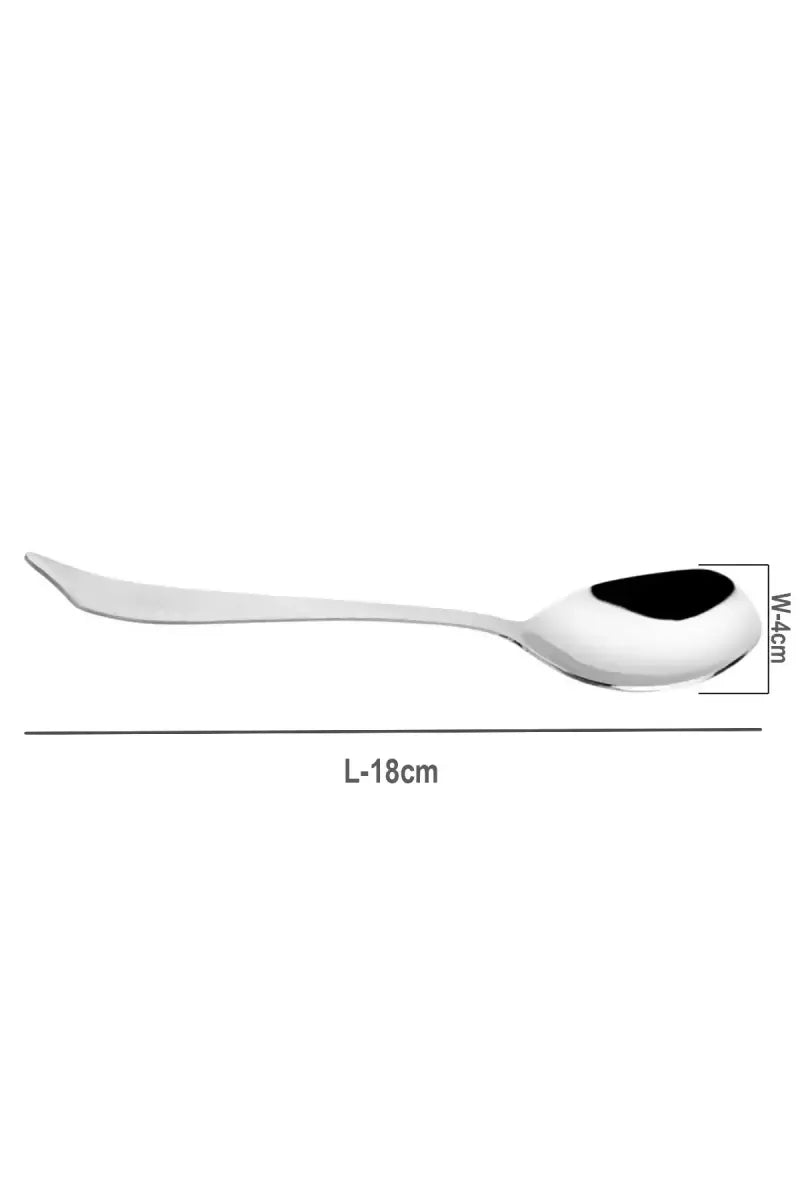 Prabha Stainless Steel Monalisa Dessert Spoon Set - 18cm