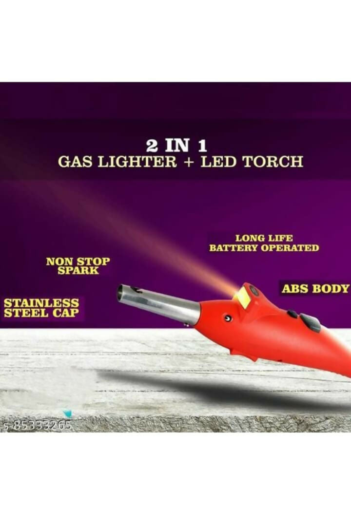 Gas Lighter For Kitchen Stove With Flash Light (Pack of 1)