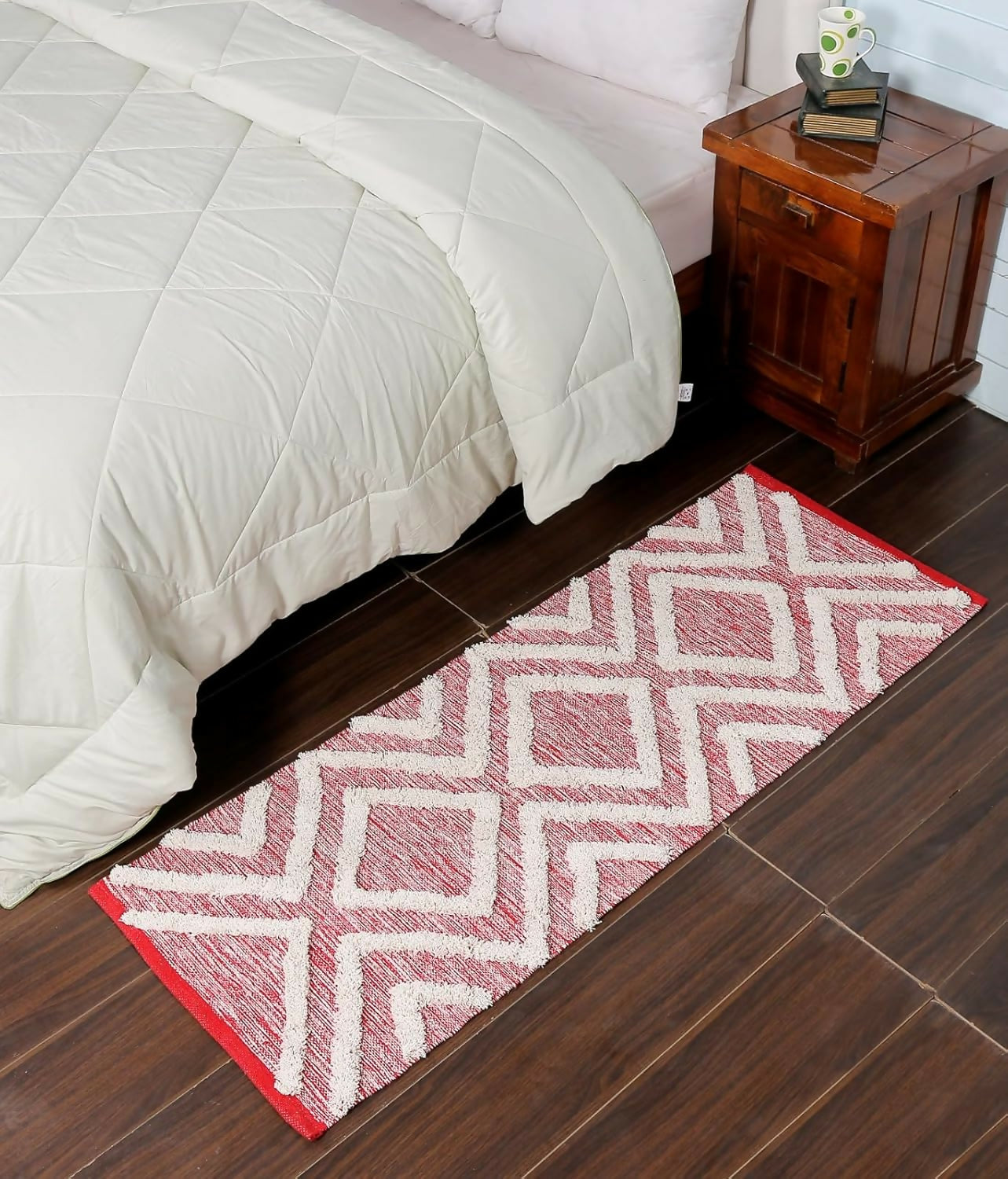 AaHo Multi-Purpose Cotton Rug Bedside, Bed & Kitchen Runner (2x5 ft)
