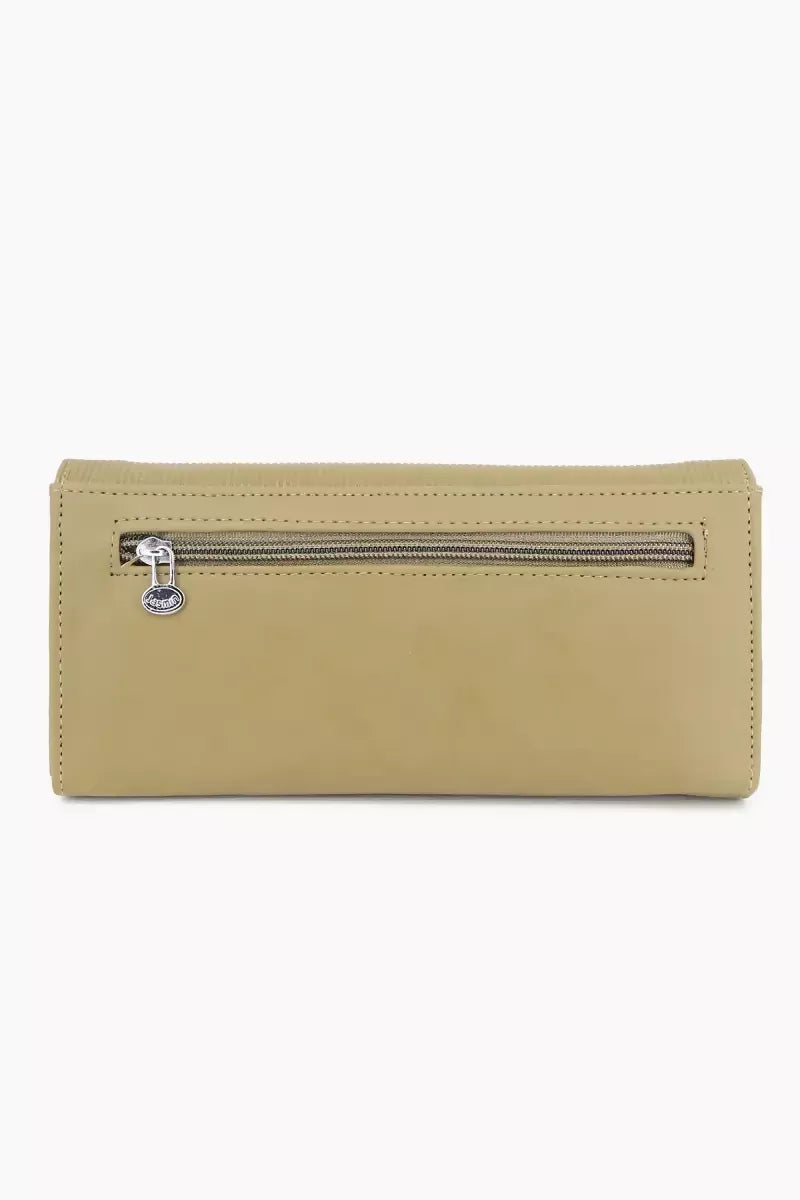 PU Solid Casual Purse for Women - Light Brown