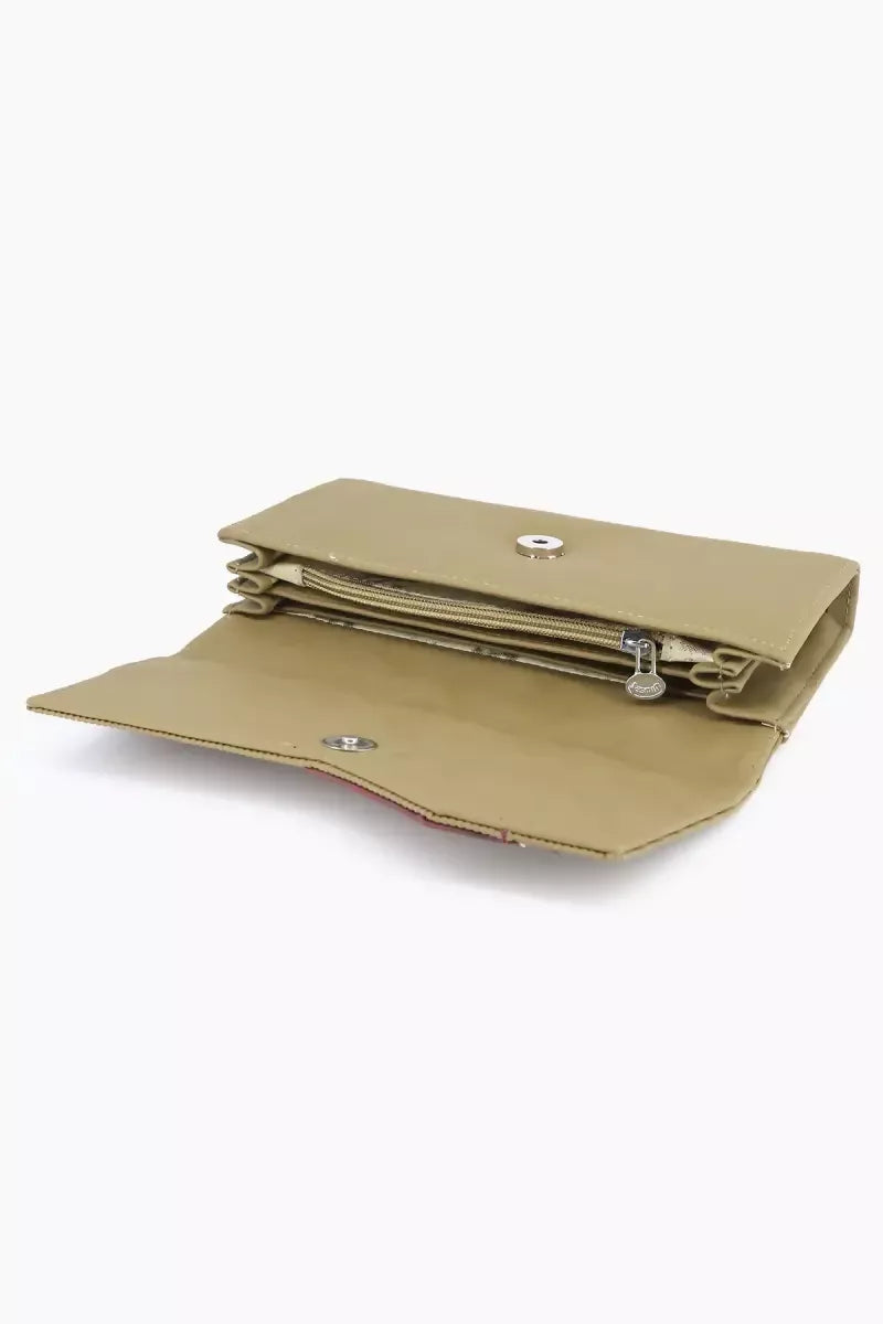 PU Solid Casual Purse for Women - Light Brown