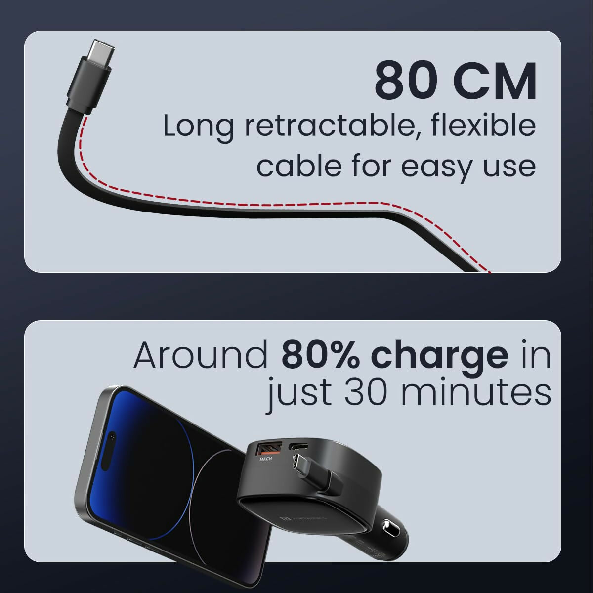 CAR POWER RETRACTO 84W