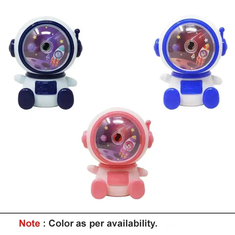 Astronaut Plastic Pencil Sharpener for Kids - 1pc (Colour May Vary)