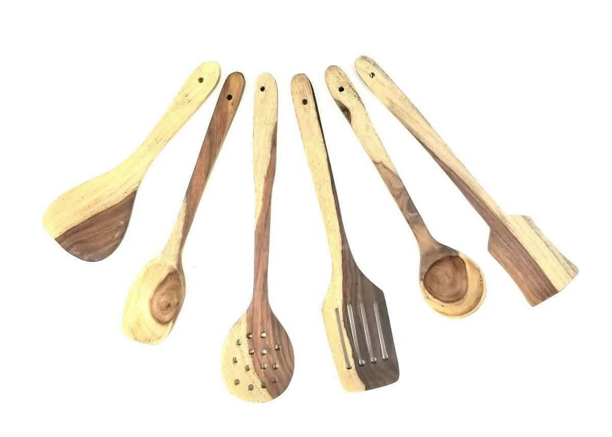 Saharanpur Handicraft Wooden Spoon - Set of 6