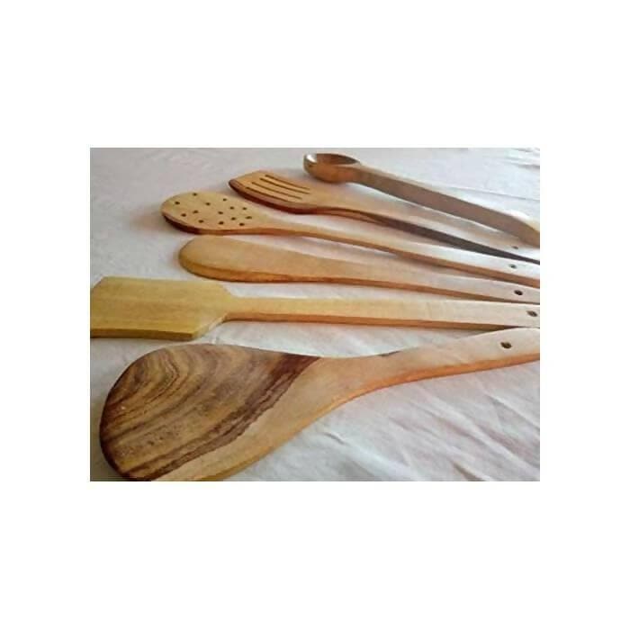 Wooden Non Chemical Spoons Set for Kitchen (Set Of 6)